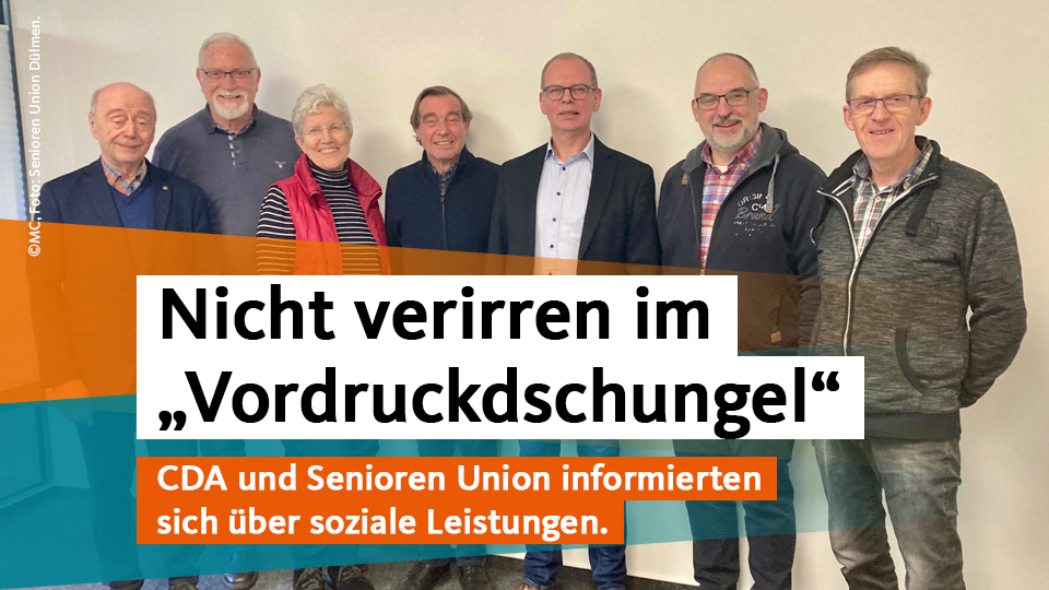Vorstandsmitglieder von CDA und Senioren Union mit Herbert Wies (3.v.r.).